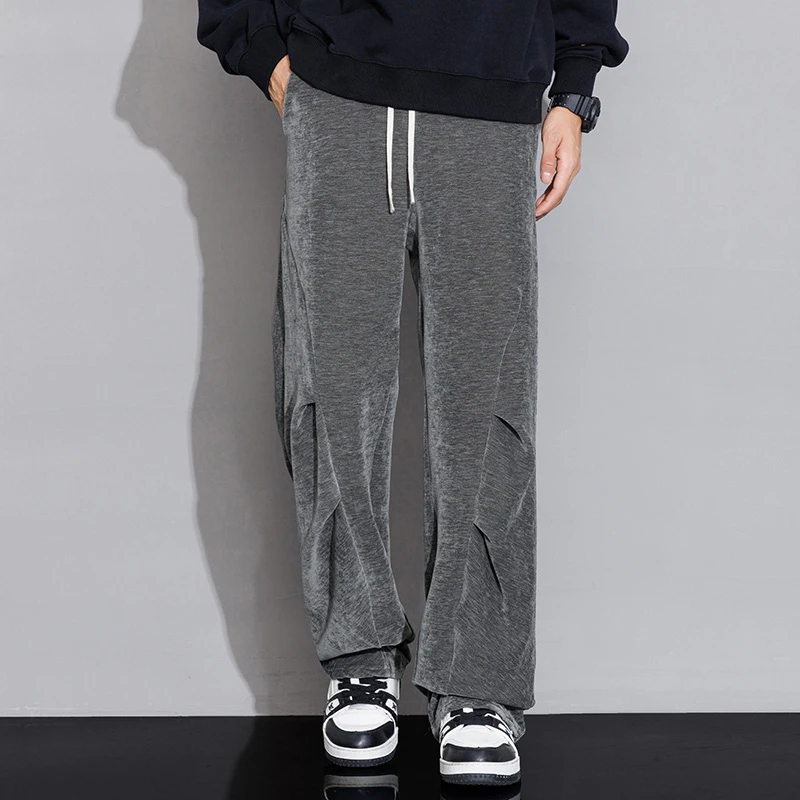 Толстые и теплые мужские повседневные брюки из снежного бархата в новом стиле