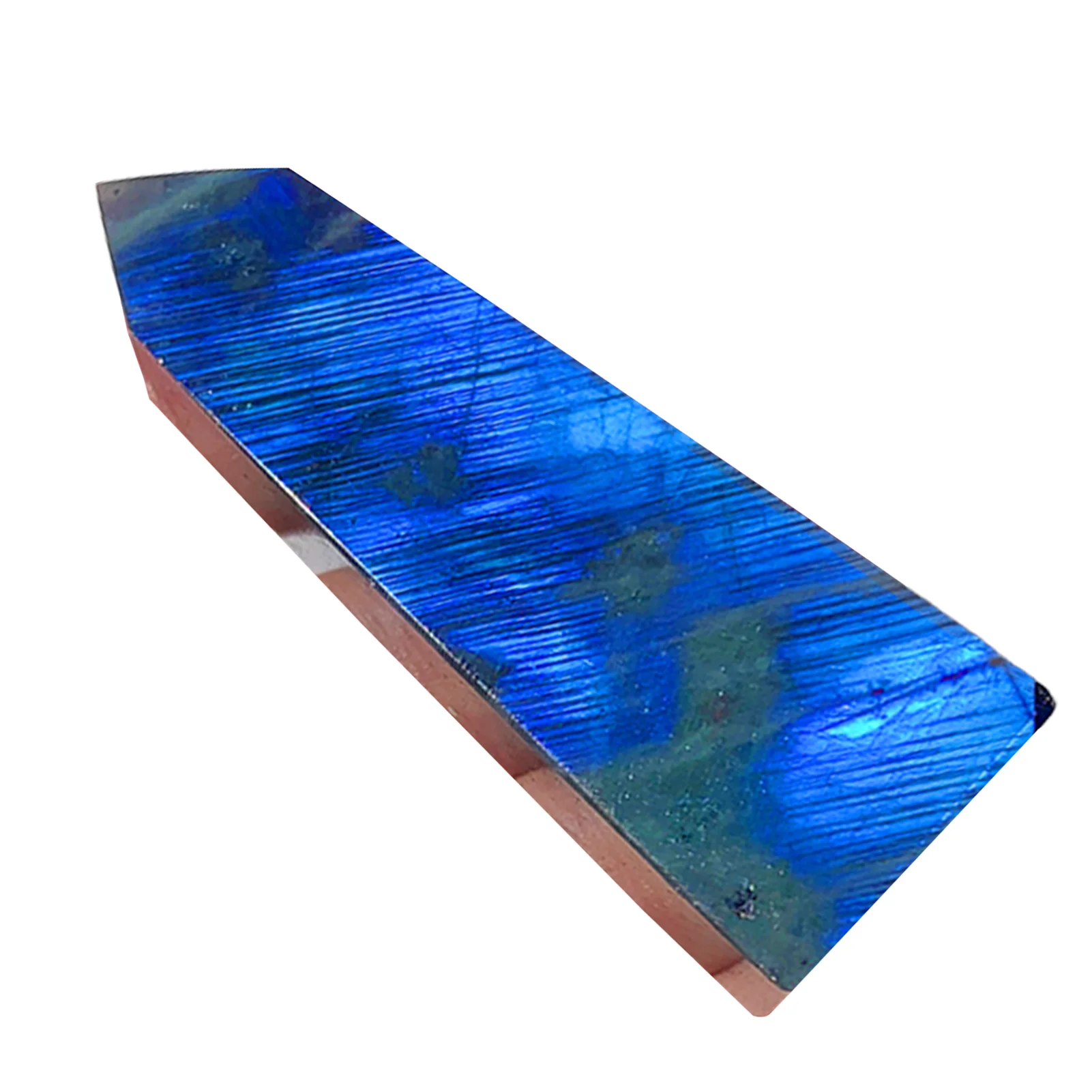 

Natural High-Quality Blue Labradorite Crystal Stone Four-sided Column Moonstone Crystal Home Decor Gifts