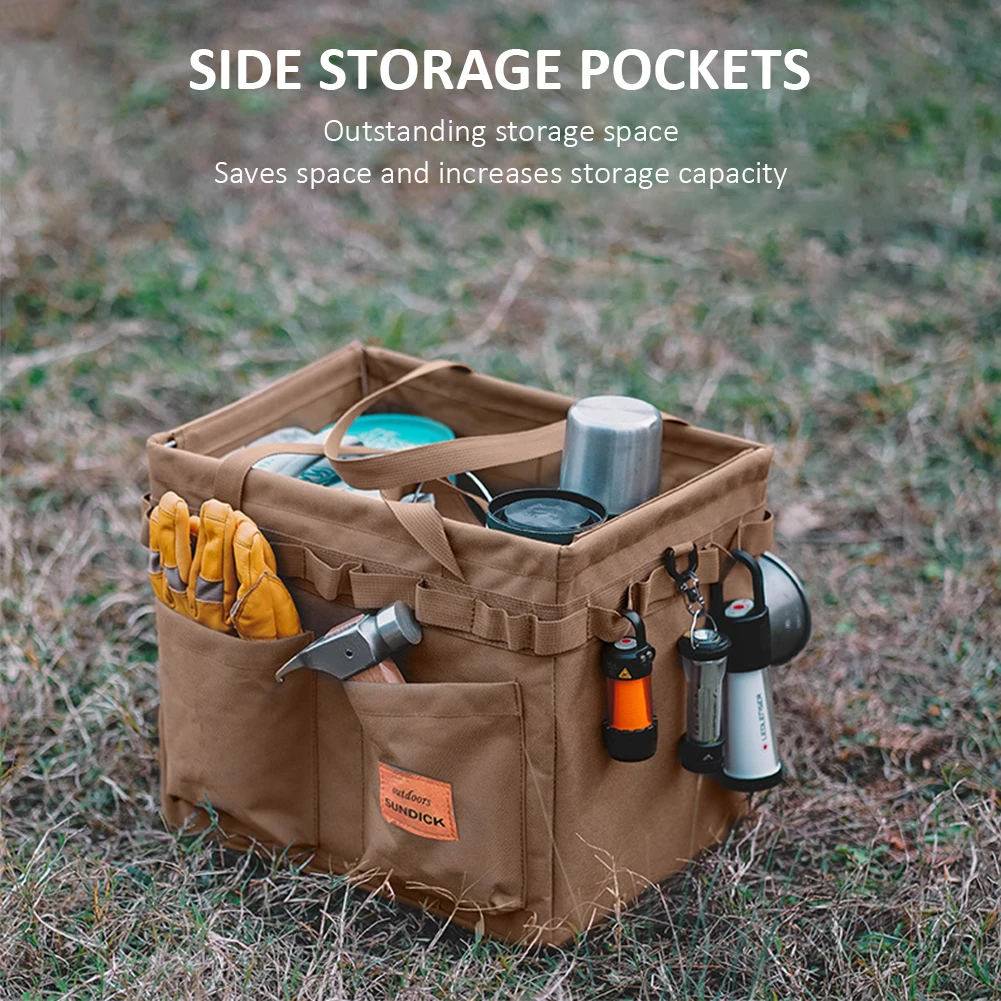 

Portable Outdoor Camping Travel Tools Bag Folding Storage Bag Waterproof Storage Basket Firewood Package Handbag Tool Organizer