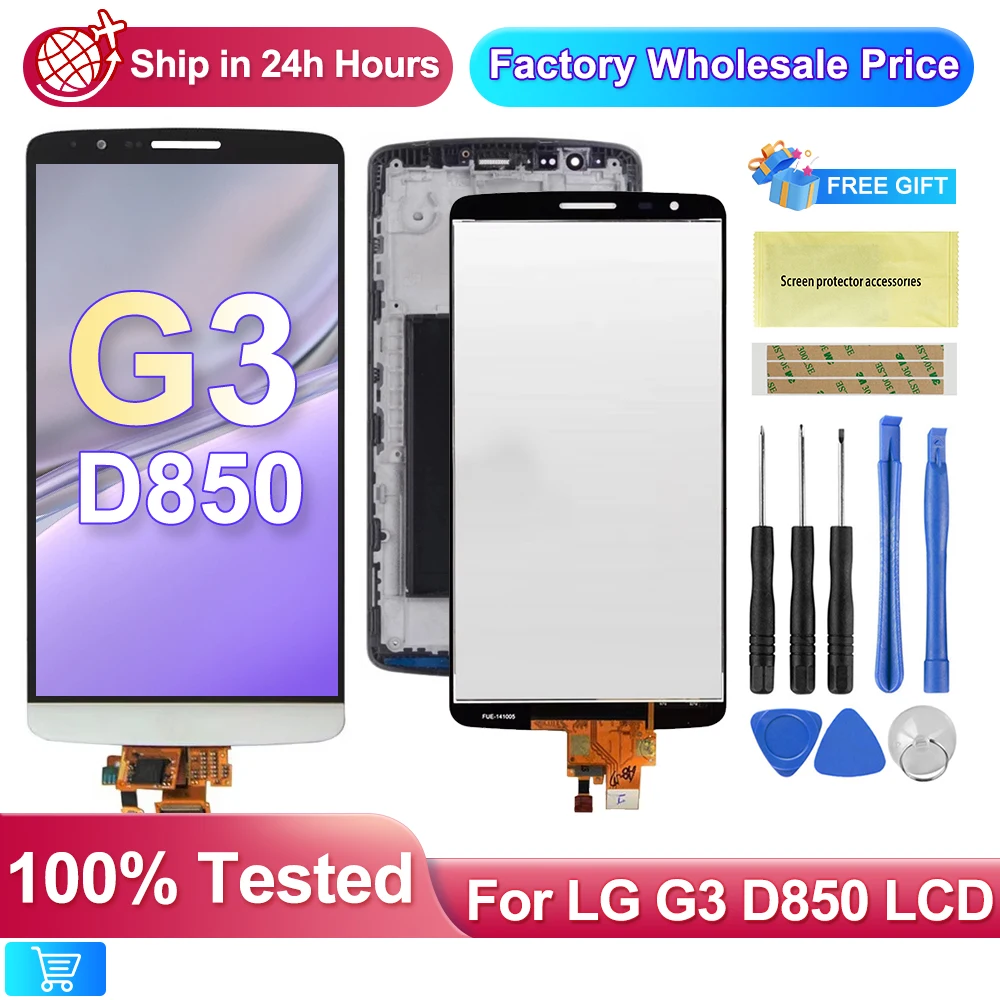 5 &quotНОВЫЙ ЖК-дисплей для LG G3 преобразователь сенсорного экрана в сборе D850 D851 D855