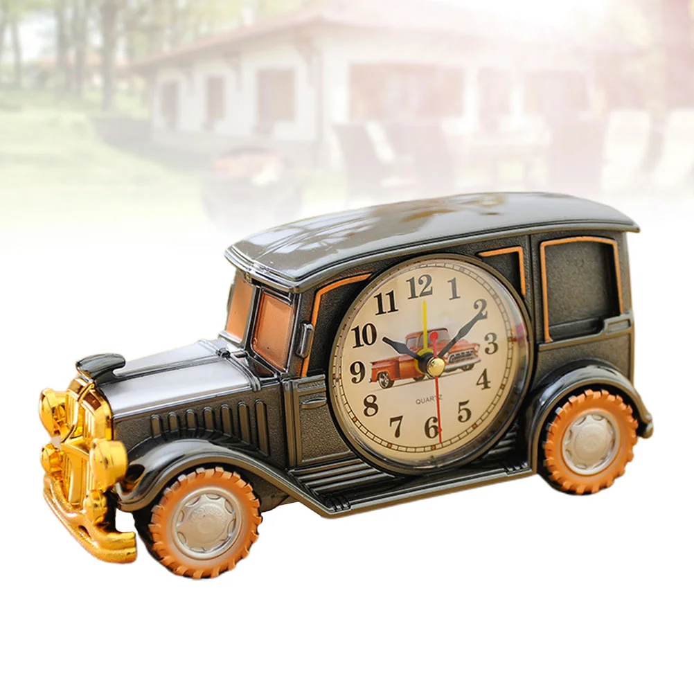 

Clock Alarm Vintage Car Desk Model Analogue Retro Table Bedside Clocks Classic Decor Gift Shelf Toy Room Loud Novelty Kids