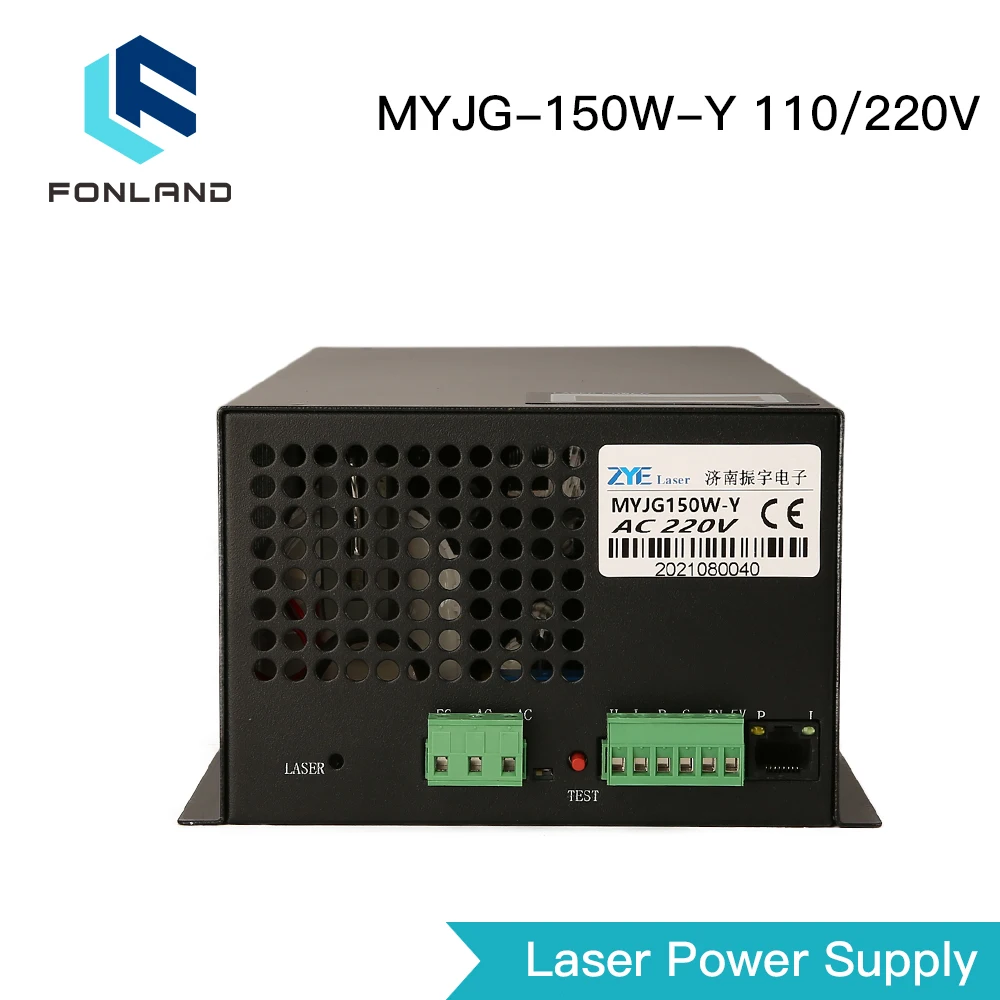 FONLAND 150W Laser Power Supply Source MYJG-150W 110/220V With Display Screen for Co2 Laser Tube Cutting Machine Source KIN enlarge