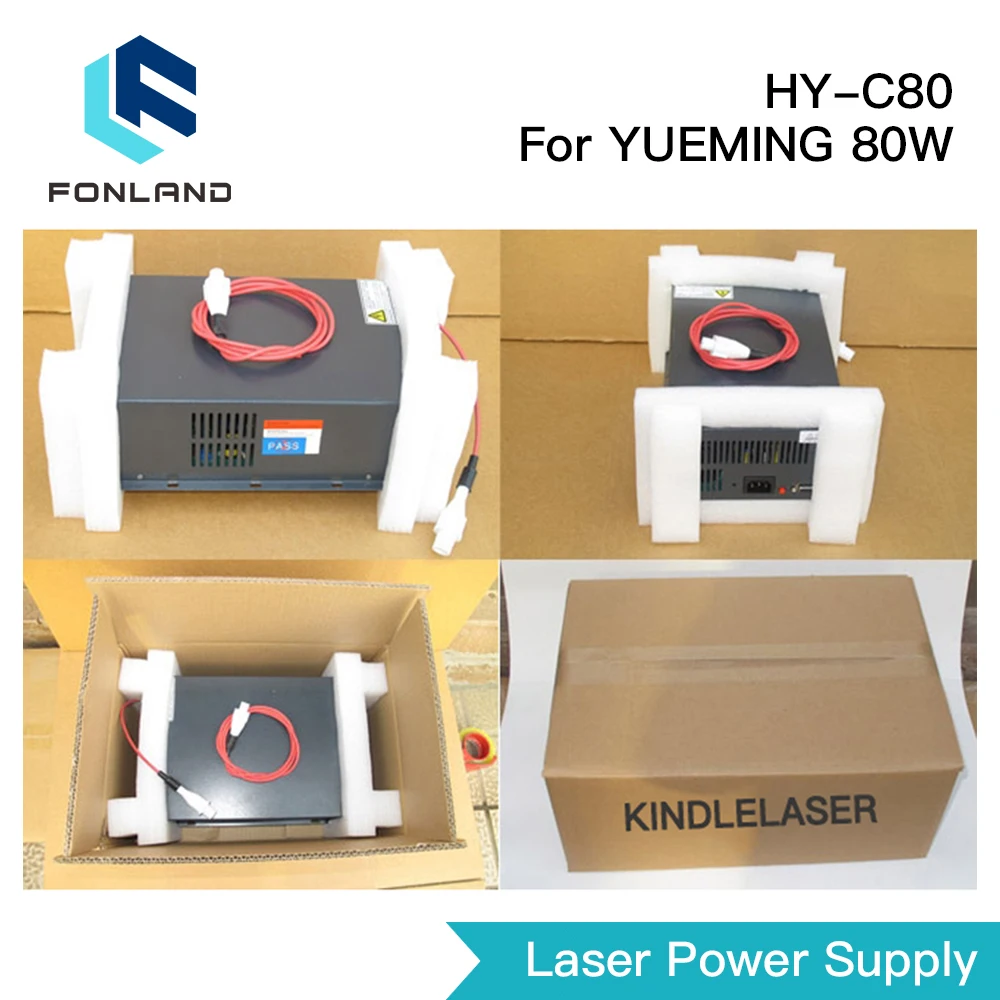 FONLAND HY-C80 CO2 Laser Power Supply 80W For YUEMING Engraving / Cutting Machine enlarge