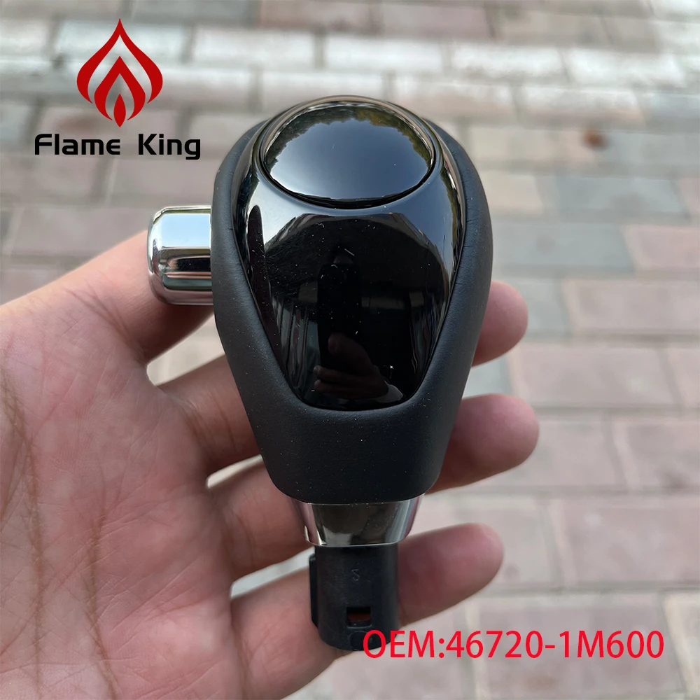 Фото Ручка переключения передач Flame King для Kia K3, K5, Optima, Rio, Ceed, Soul, кожаная, для автоматической коробки передач №2
