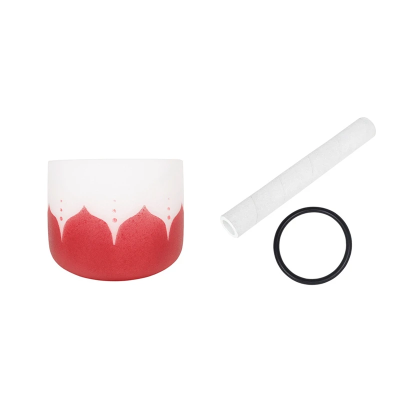 

8-Inch Quartz Frosted Crystal Crucible Music Bowl Meditation Decompression Singing Bowl Suit Percussion Instrument