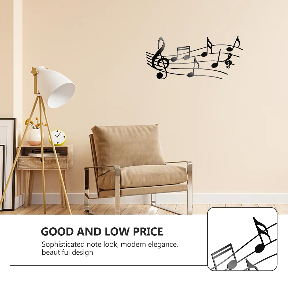 

Walldecor Notehanging Metal Notes Sign Sculpture Iron Silhouette Musical Hanger Theme Symbol Vintage Artwork Decorations