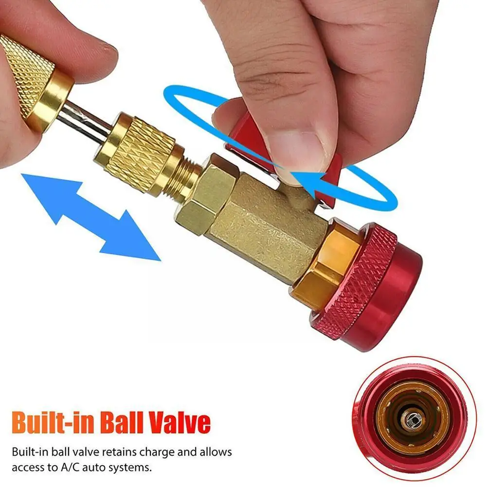 

Air Conditioning R134A R1234YF Quick Valve Core Remover Syestem Air Installer Conditioning Pressure Tool Tool Low High N0F5