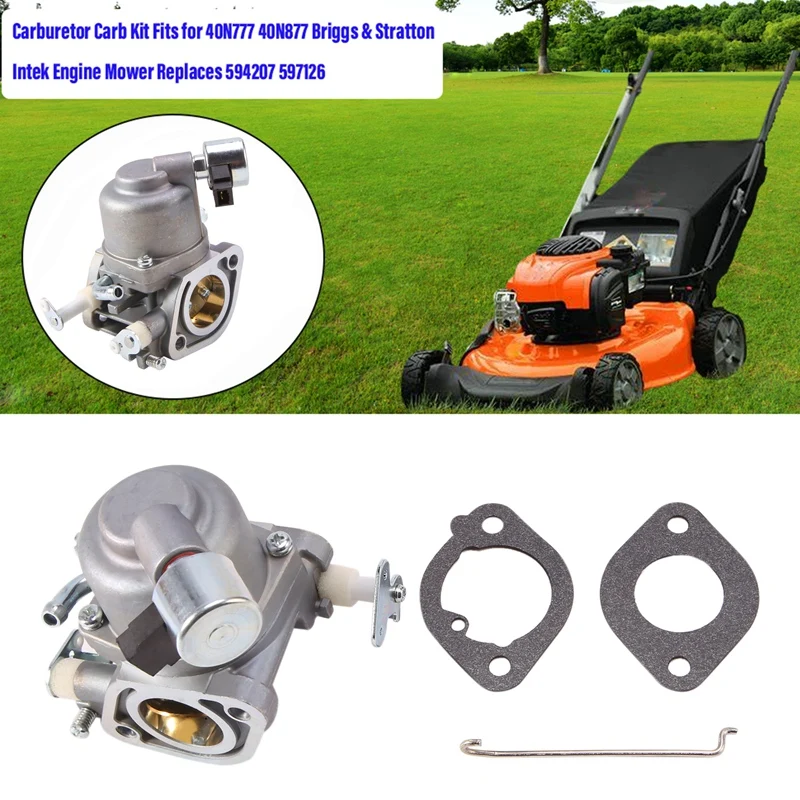 

Carburetor Kit For Briggs & Stratton 40N777 4ON877 Intek Engine Mower 594207 597126 595216 Carb