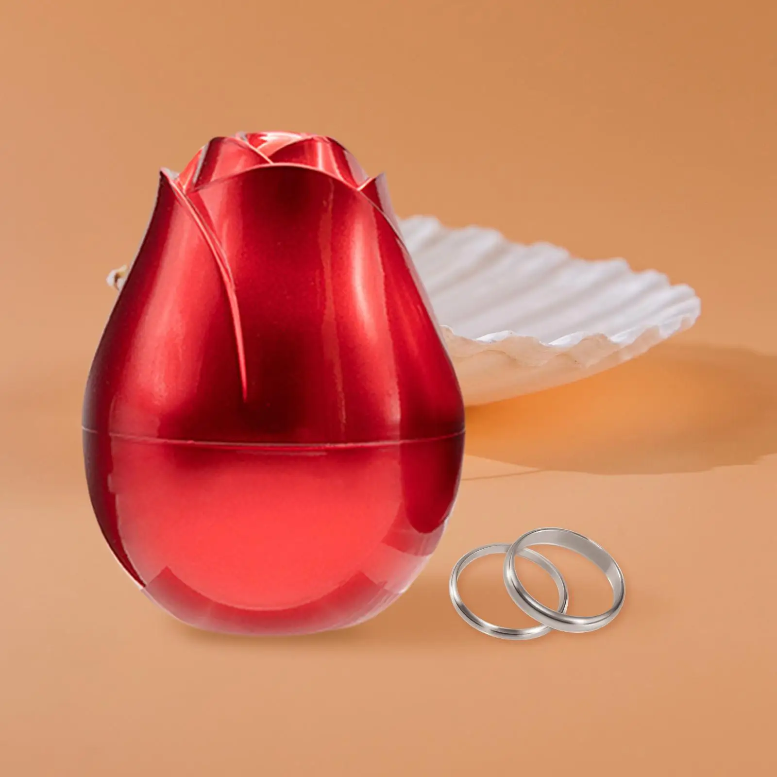 

Luxurious Rose Shape Ring Box Trinket Storage for Proposal Wedding Ceremony