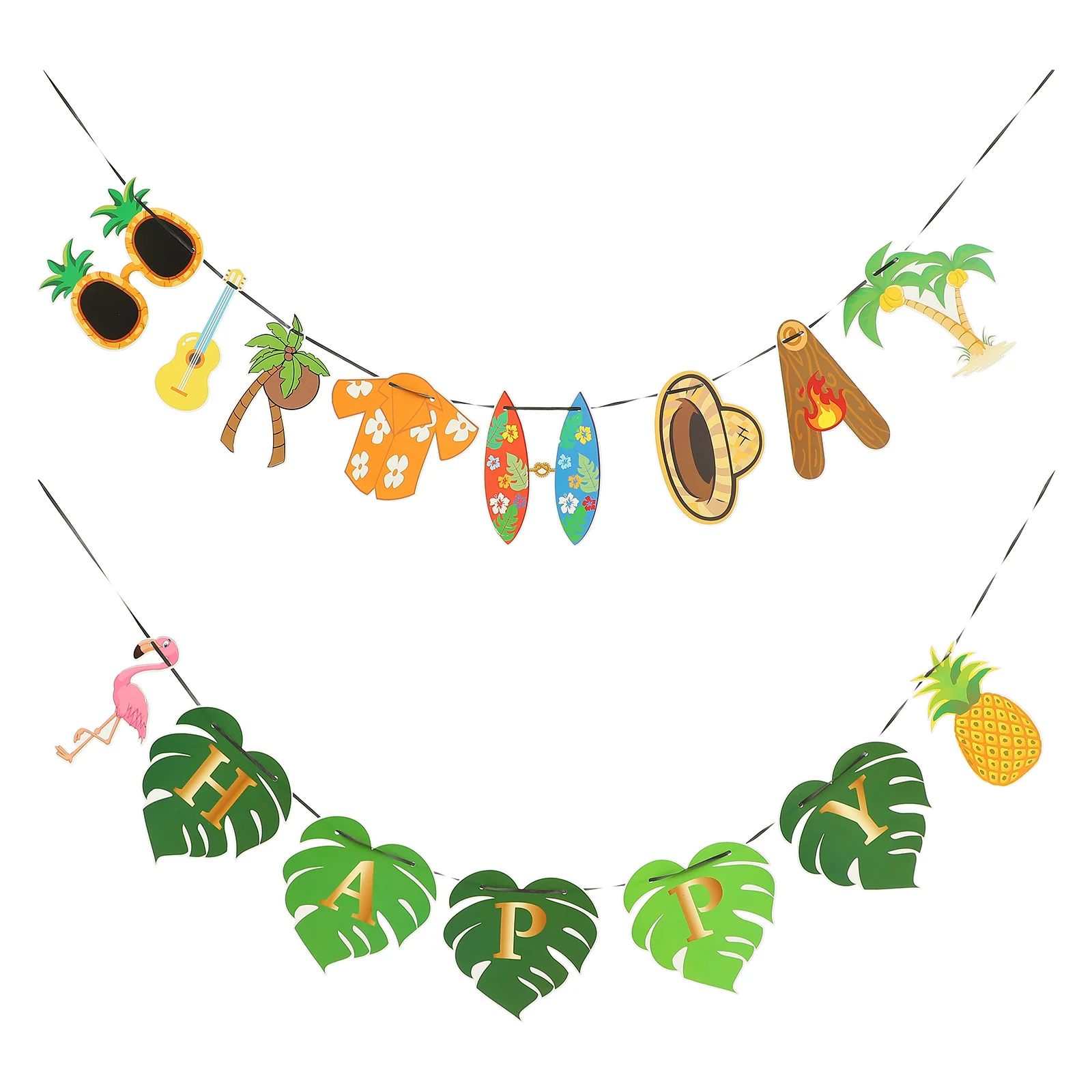 

Hawaiian Latte Funny Decoration Banner Pendants Decorations Happy Birthday Paper Banners