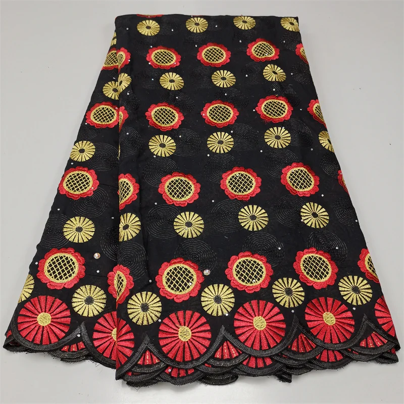 

New Swiss Voile Lace Fabric Cotton Dress Material Embroidered African Lace Fabrics 5 Yards/lot