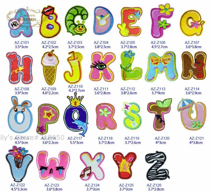 10 шт. вышитые нашивки с буквами алфавита модные мотивные аппликации шляпа сумка