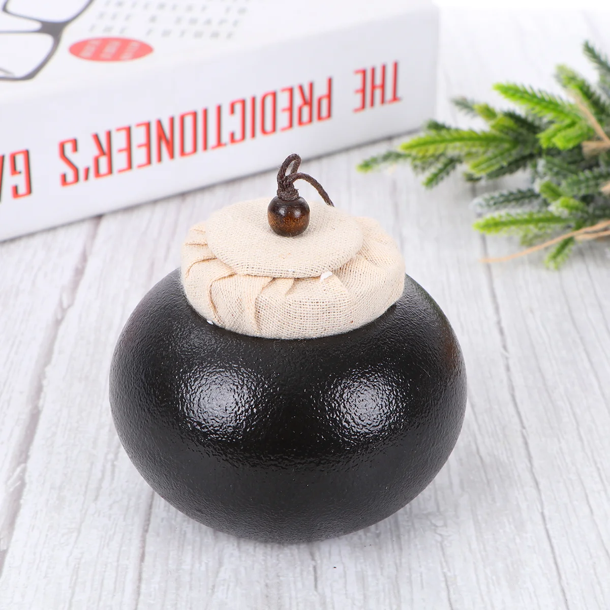 Банка для чая Quaint подарка контейнеры на крышу круглая черная керамическая банка