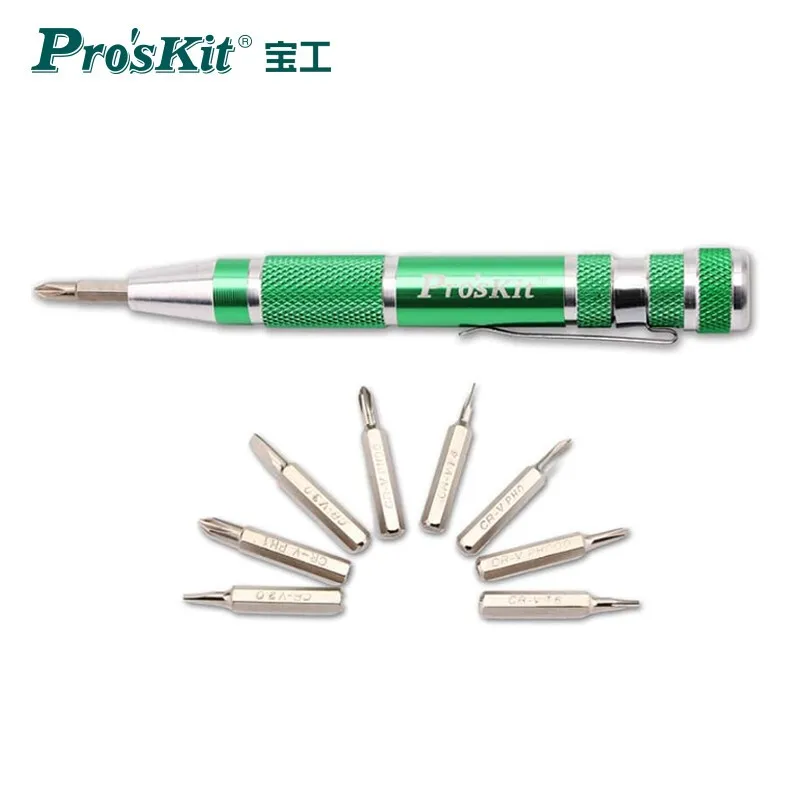 

Pro'skit SD-9814 9in1 Precision Screwdriver Set T6 T5 T4 Phillips000, 00, 0,1 Slotted2.0, 3.0 Repairing Tool Parafusadeira