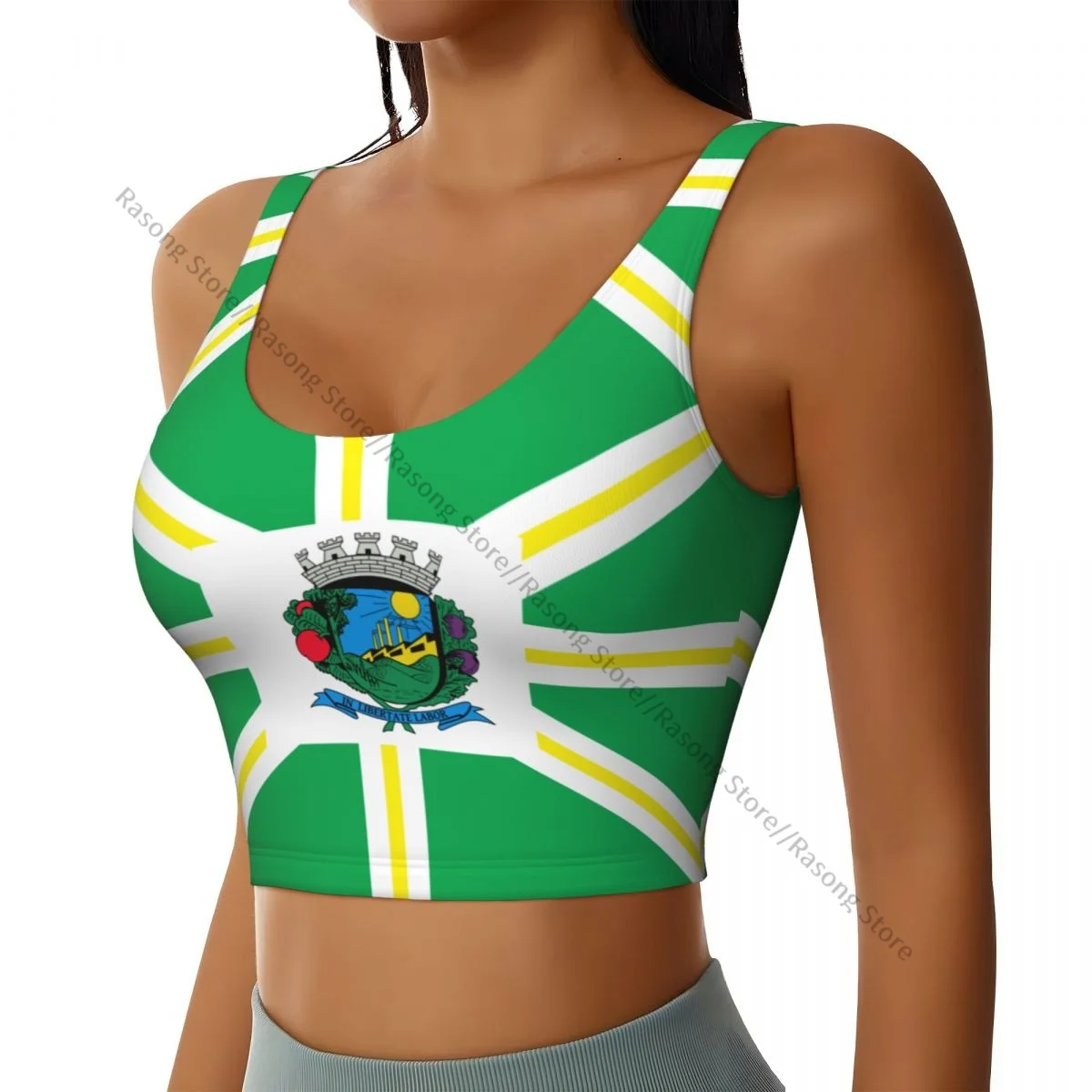 Майка женская спортивная для йоги укороченный топ спортзала дышащая майка с