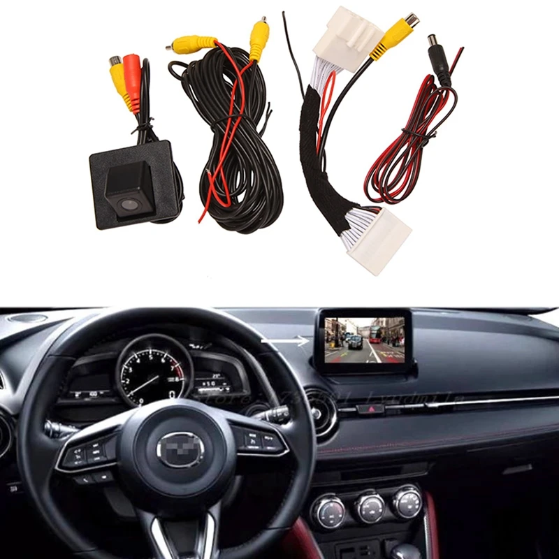 Car Rearview Reverse Camera Conversion Cable 28 Pin Adapter Kit For Mazda 2 Sedan Mazda2 Demio DJ 2015 - 2020