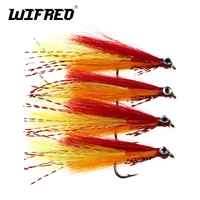 wifreo 4pcs 6 micky fin minnow streamer fly fishing lure bait trout fly fishing
