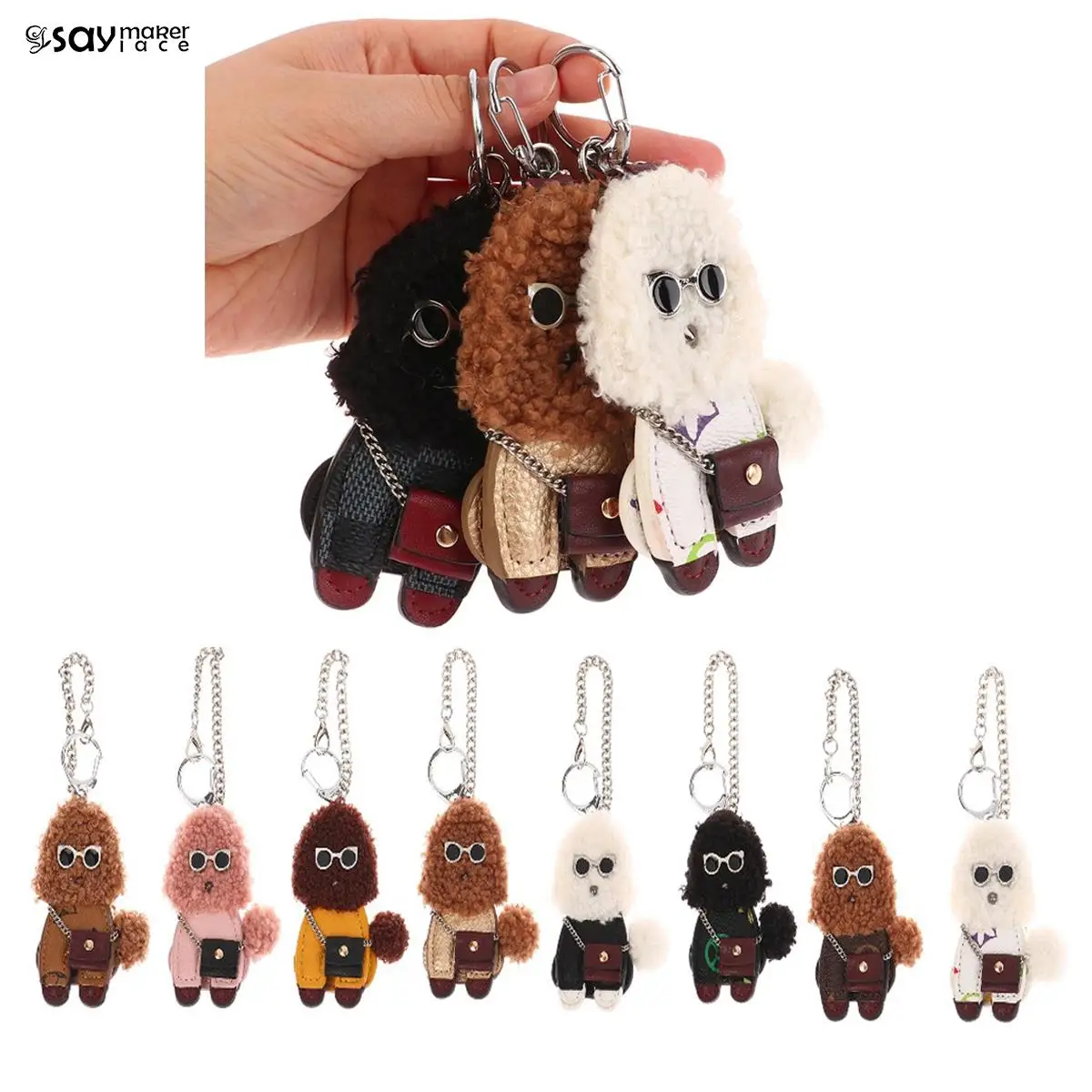 

Брелок для ключей в виде милой собаки из искусственной кожи для мужчин и женщин