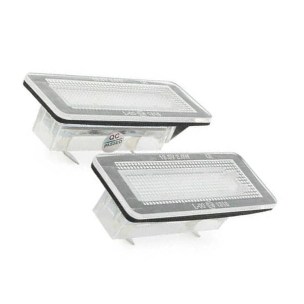

License Plate Lights Coupe Cabrio For Smart Fortwo LED License Lights Plate White 18 LEDs 2007-2015 High Brightness