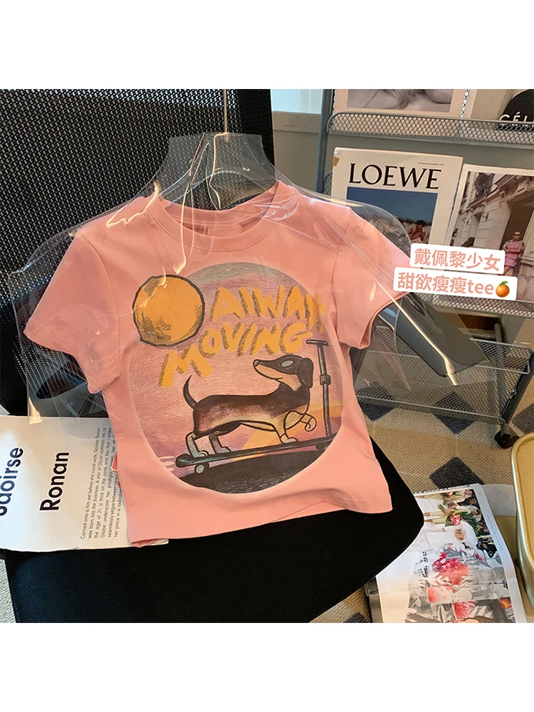 

Женская футболка с круглым вырезом, в стиле Харадзюку