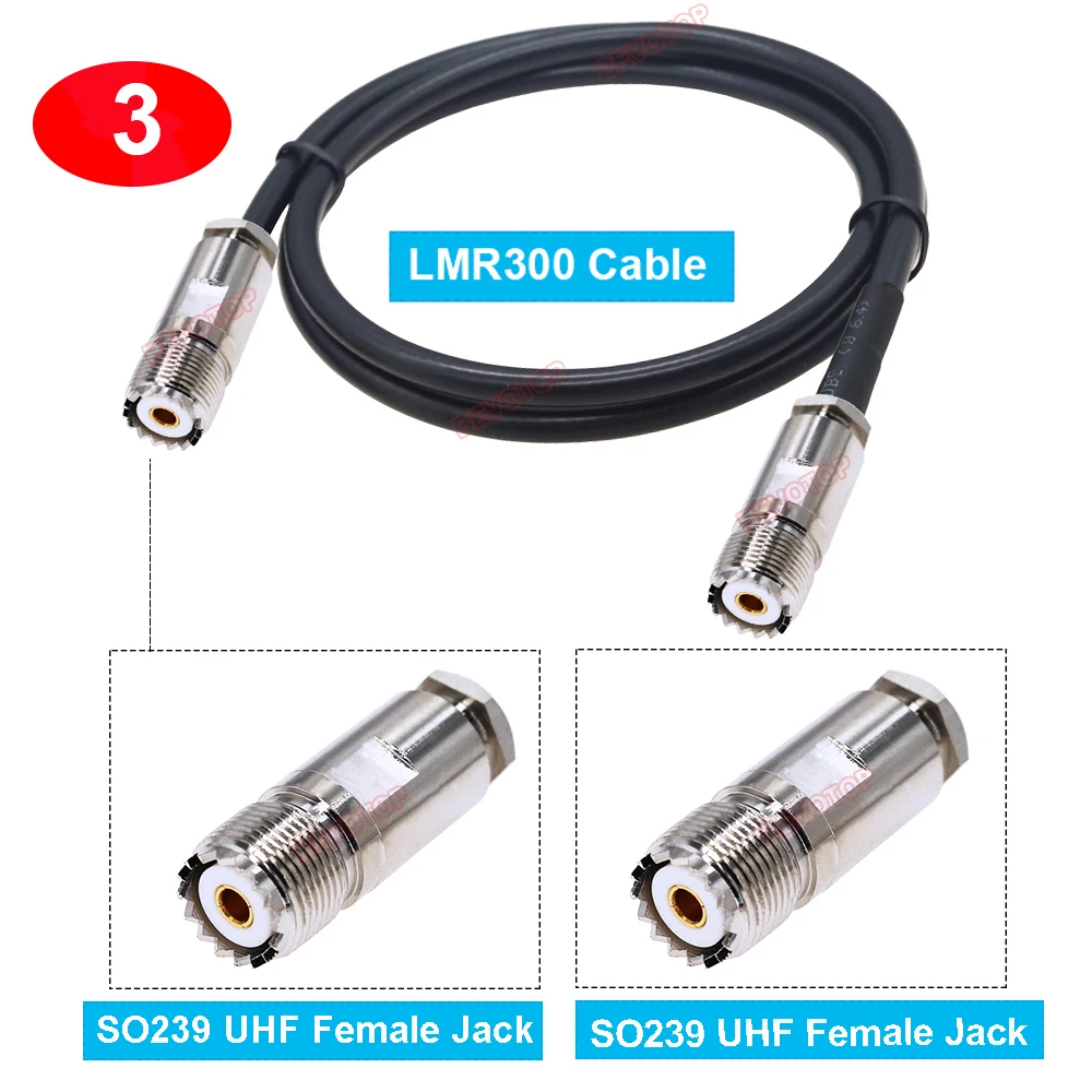 1 шт. UHF LMR300 кабель M/M M/F F/F PL259 штекер SO239 гнездовой разъем с низкими потерями RF