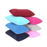 flocking square nap inflatable air pillow wholesale outdoor camping cushion travel flocking inflatable pillow