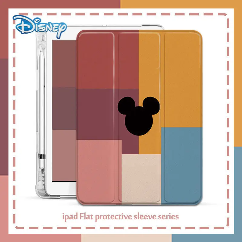 

Disney Mickey Cartoon Tablet Flip Case For iPad 2018/2019/2020/2021 Air 2 3 4 Pro Mini 4 5 6 Kawaii Protective Covers Shell