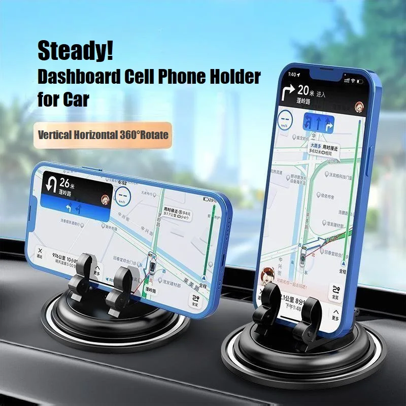 

Dashboard Cell Phone Holder for Car[Vertical Horizontal 360°Rotate] Car Phone Mount,Compatible iPhones Samsung Android and More