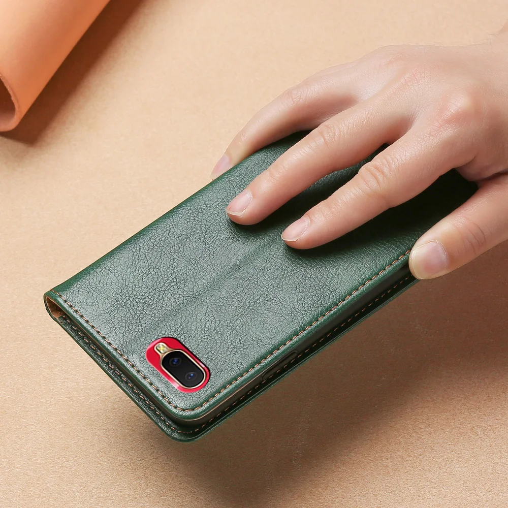 Чехол-Кошелек для OPPO K1 кожаный чехол из ТПУ задняя крышка AX7 Pro RX17 Neo Магнитный