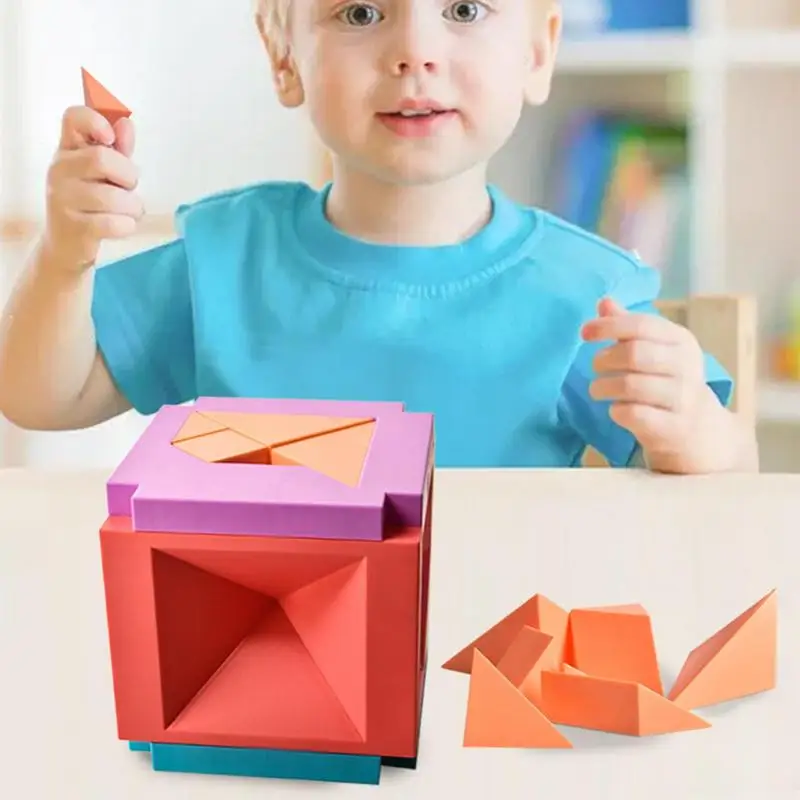 

3D Tangram | Learning Puzzles For Kids | Jigsaw Puzzle Set Montessori Toy Brain Teasers Toy Montessori Magnet Board For Children