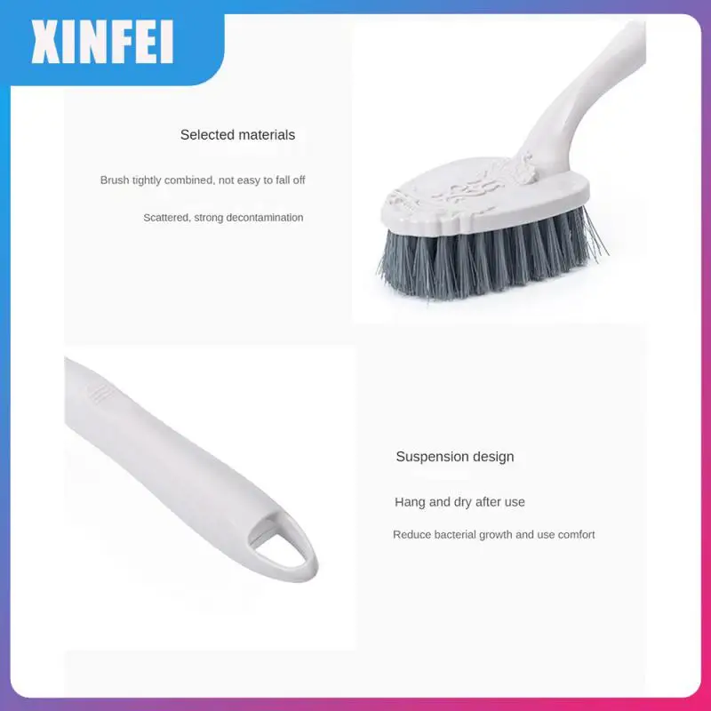 

Multifunctional Indoor Cleaning Brush High Quality Simple Multi-use Cleaning Brush White Floor Bath Brush Floor Bathtub Brush