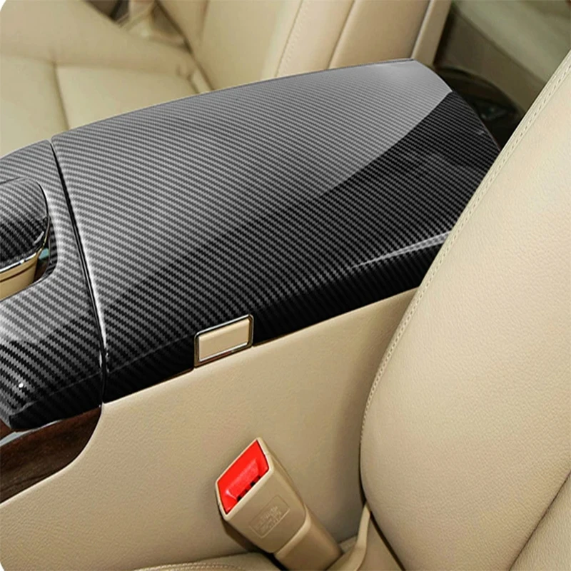 Фото Центральная консоль из углеродного волокна для Mercedes Benz S Class W221 2007-12, подлокотник для планировки, панель, отделка, наклейка, аксессуары №4