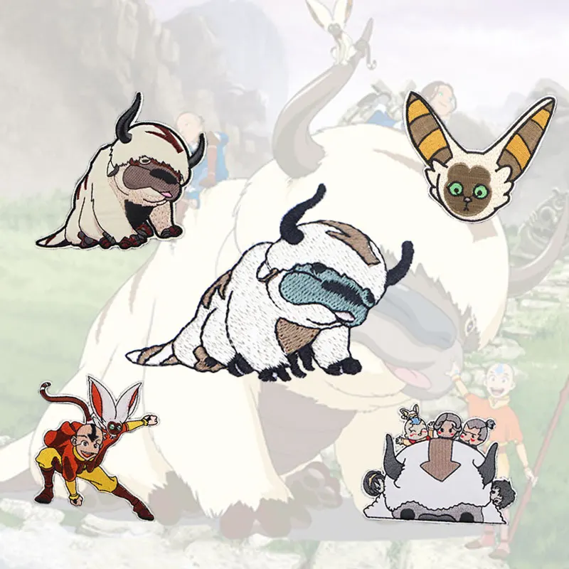 

Anime Avatar Patch Children's Clothes Sticker Sewing Embroidery Patch Applique Iron Clothes Cartoon DIY Clothing Decoration