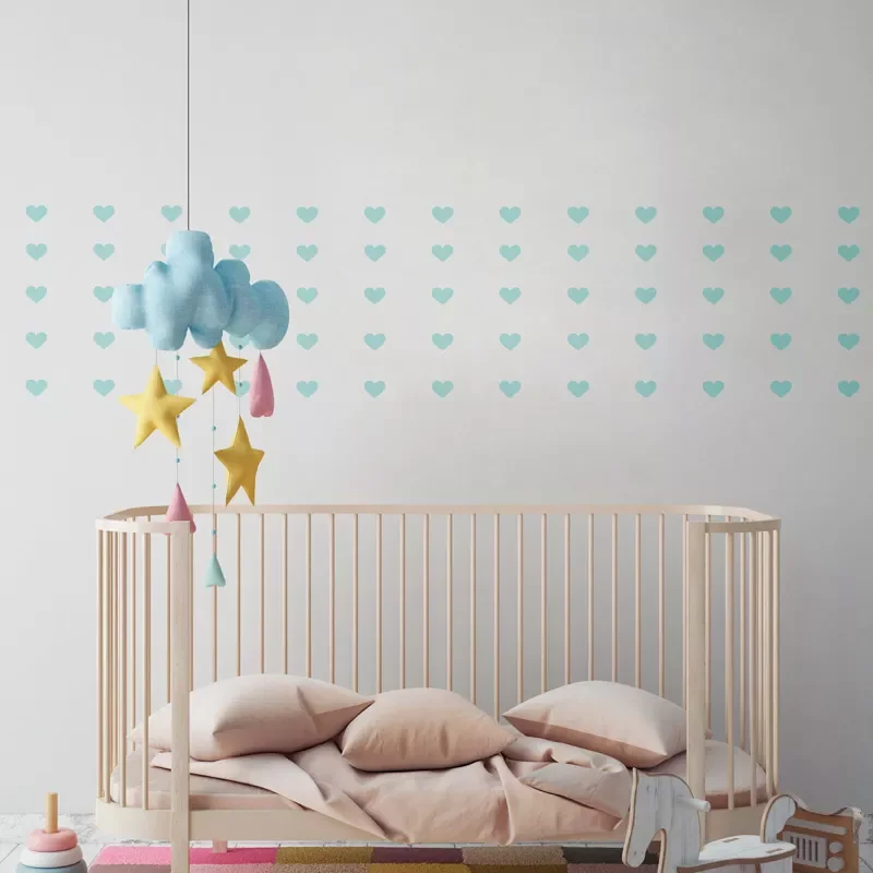 

Heart Wall Sticker For Kids Room Baby Girl Room Decorative Stickers Nursery Bedroom Wall Decal Stickers Home Decoration