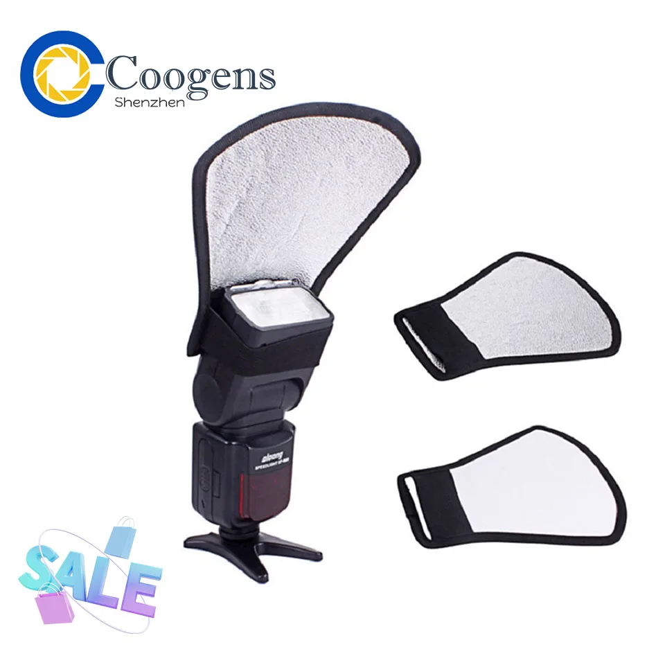 

2-in-1 Silver White Camera Flash Diffuser Softbox Photo Flashing Light Reflector For Photography Studio Accessories