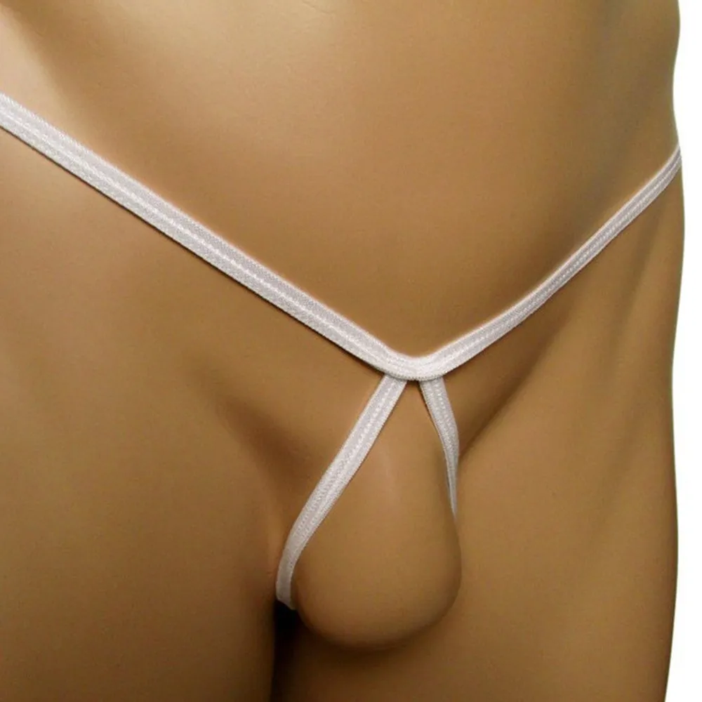 

Sexy Men T-Back Thong Cock Ring G-string Underwear Butt Exposed Erotic Lingerie Gay Bondage Restraints Underpants Sissy Panties