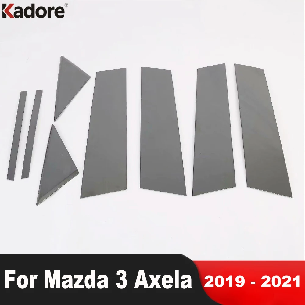 

Обшивка для центральной стойки окна, обшивка для Mazda 3, для Mazda 3 Axela 2019 2020, нержавеющая сталь, автомобильные колонны B C, столбы, полосы, внешние ...