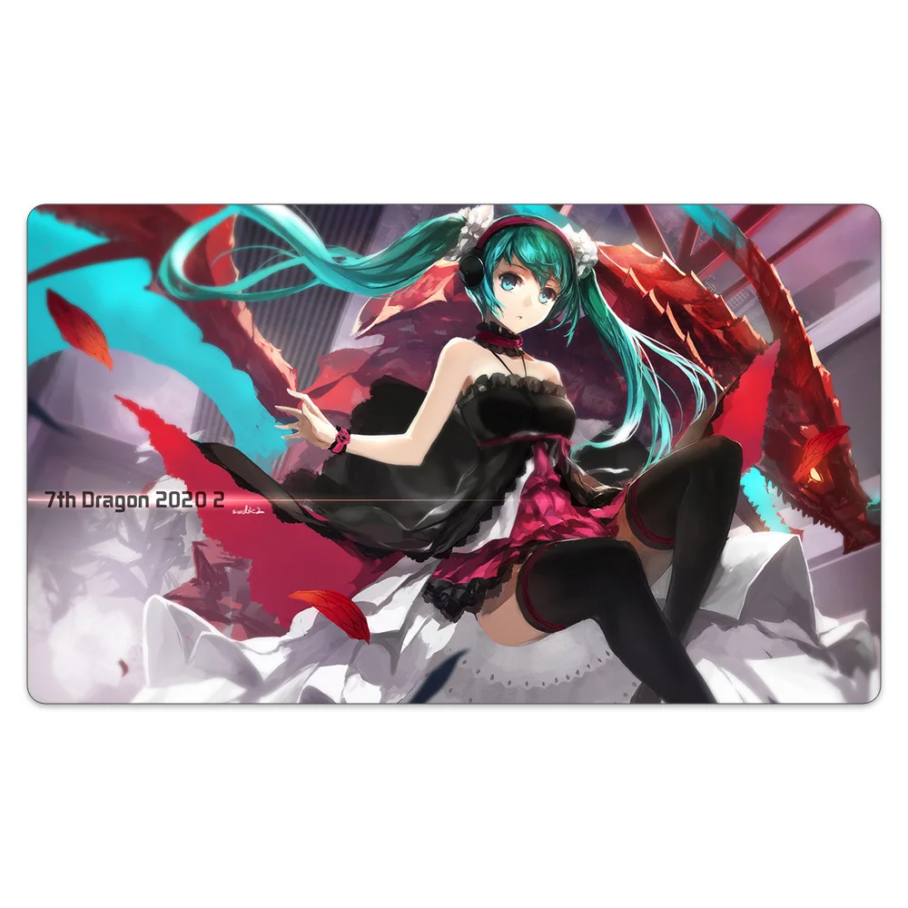 

Anime Kawaii Board Game Playmat Trading Card Desk Mat Big Mouse Pad 35x60cm Compatible for Card Game Playmat with Waterproof Bag