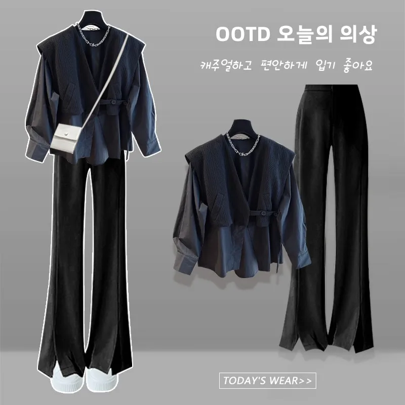 Женская одежда больших размеров осенне-зимняя новинка модная лоскутная для