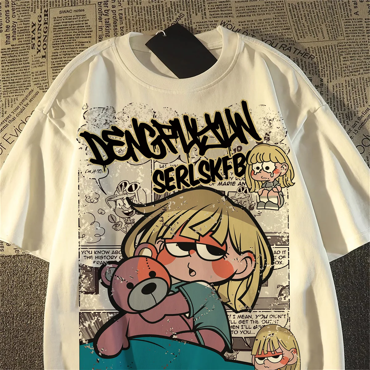 Футболка с коротким рукавом в корейском ретро-стиле модная женская и Мужская