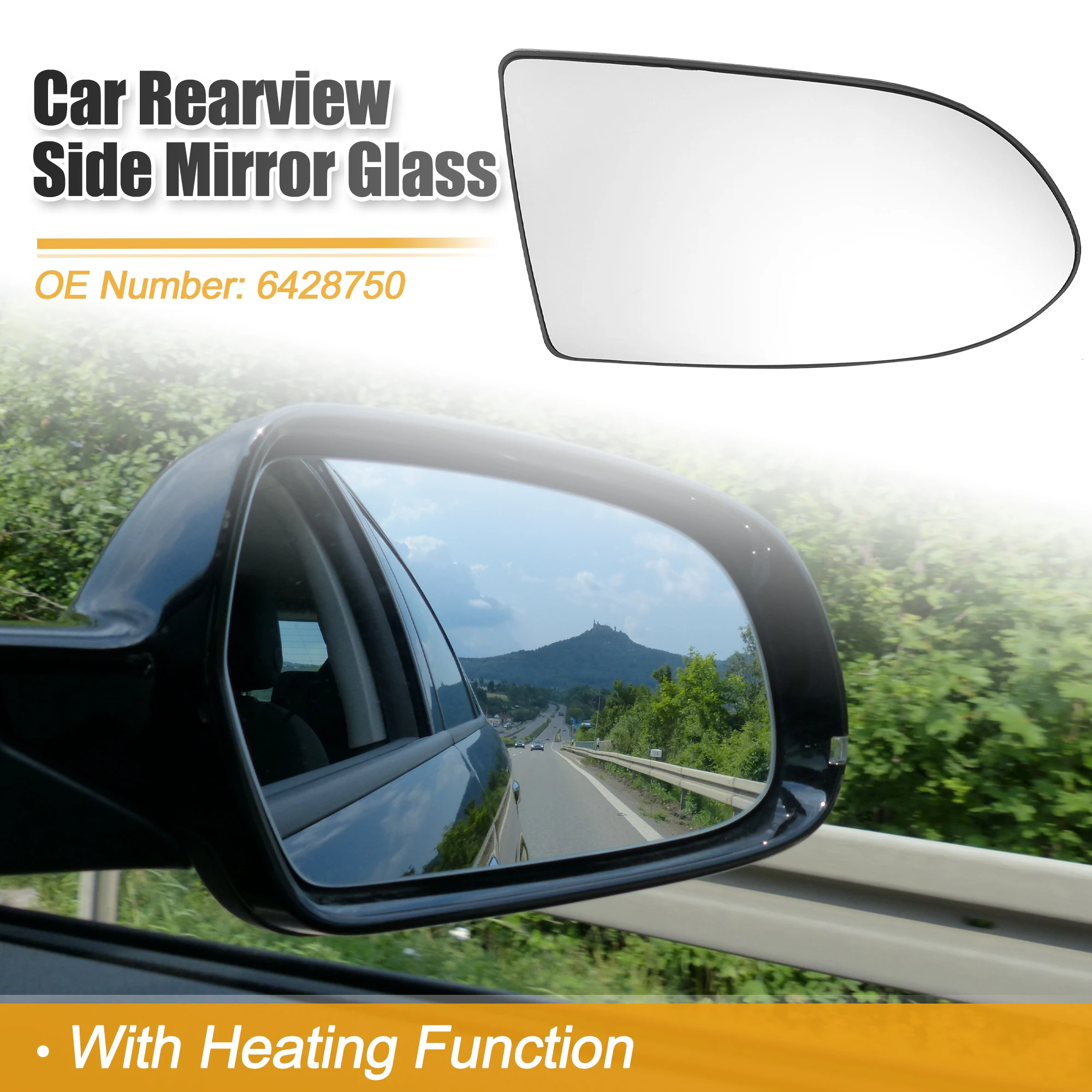 

UXCELL Car Left Right Side Rearview Heated Mirror Glass with Backing Plate for Opel Zafira a 1999-2005 6428750