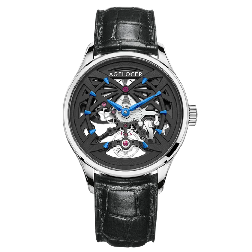 

AGELOCER New Fashion Men Mechanical Watch Skeleton Design Top Brand Luxury Waterproof Male Automatic Clock Montre Homme