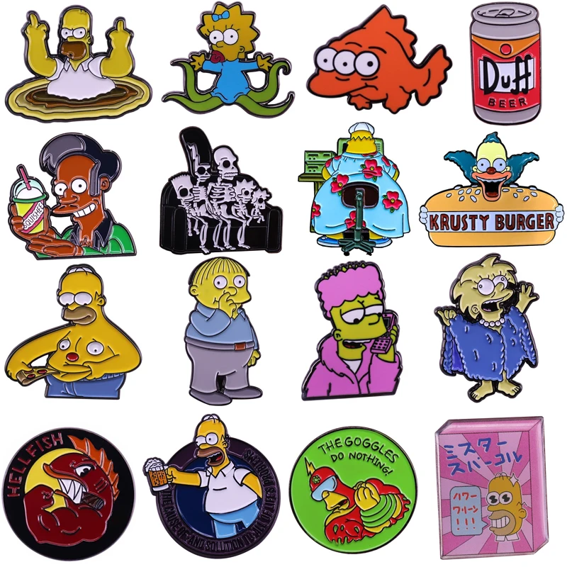 

K3900 Anime Collection Brooches Badges Cute Funny Cartoon Enamel Pin Badges for Bag Lapel Backpack for Anime Fans Gifts Jewelry