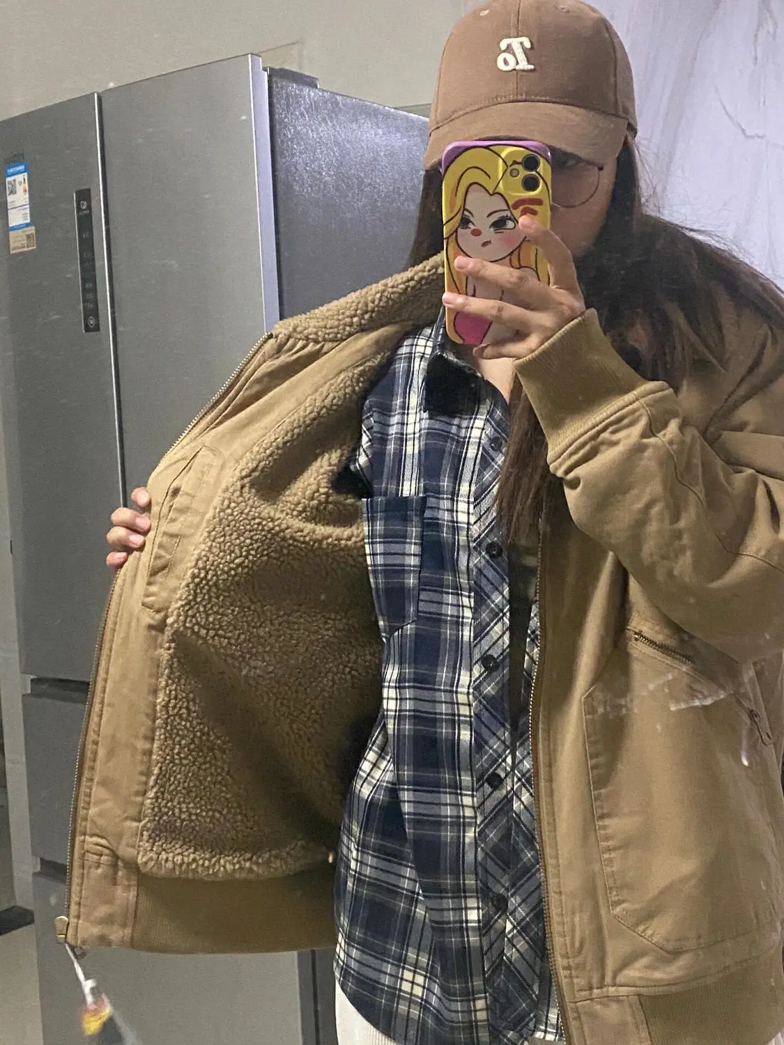 Женское пальто на овечьем пуху осень-зима 2023 новая свободная летная куртка в