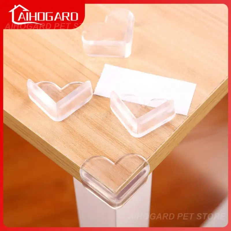 

1pcs Children Table Corner Protective Pad Anti Collision Transparent Cover Creative Love Shape And Firm Protective Equipment