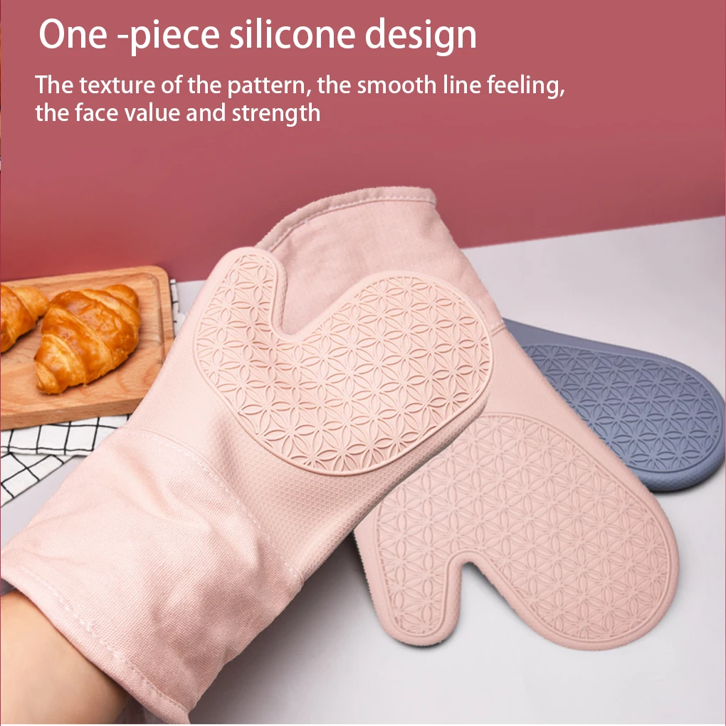 

Силиконовые изоляционные перчатки, варежки для духовки, кухонная текстура, барбекю, противоскользящие моющиеся противоскользящие прочные сверхмощные перчатки для гриля