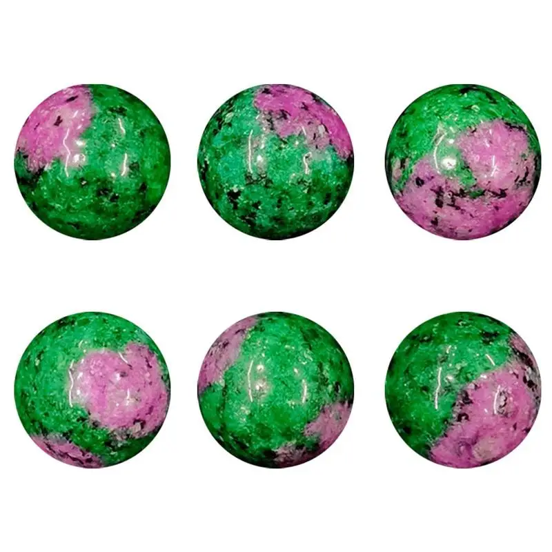 

Round Natural Crystal Beads 6 Pieces Gemstone Sphere Balls Crystals Bulk Without Holes Crystal Beads DIY Accessories For Gardens