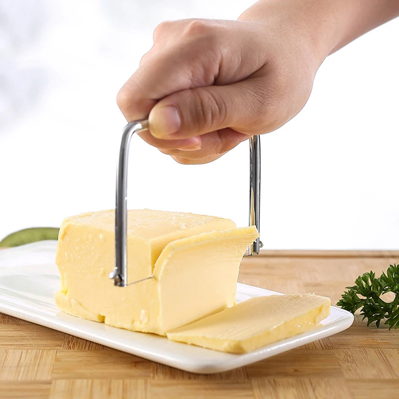 

1PCS Butter Wire Slicer Stainless Steel Handheld Butter Cutter Cheese Cutting Wire Cheese Cutting Wire Cutter Kitchen Tools