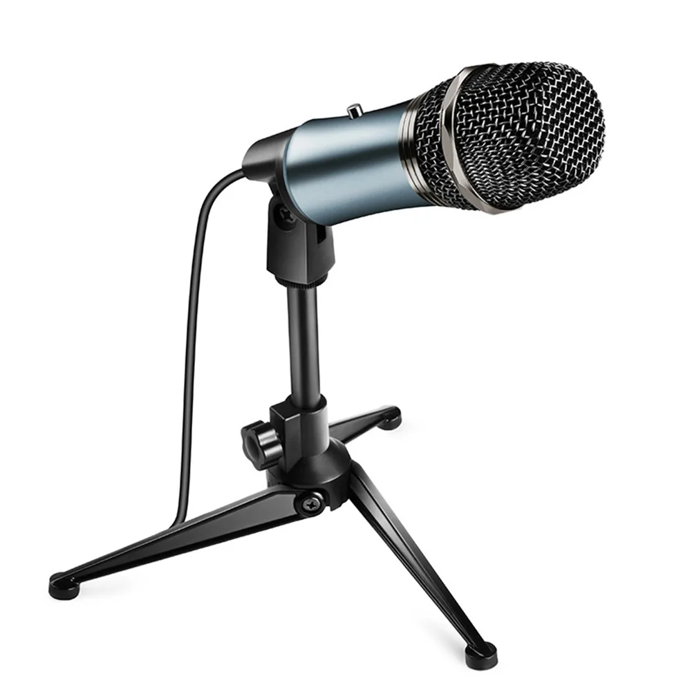 

USB Condenser Microphone K38C Mic With Tripod Stand/Sponge Cover For Video Meeting Online Class On PC Computer