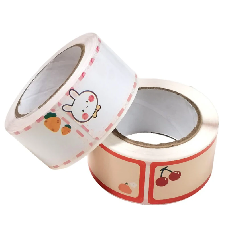

120pcs/roll Cartoon Name Labels Writable Sticker For Bottle Labels Daycare School Supplies Name Label Food storage mark Stickers